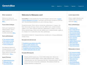GenericBlue Free CSS Template