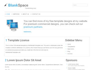 BlankSpace Free CSS Template