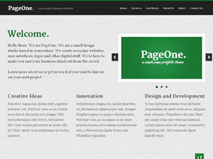 PageOne Free Website Template