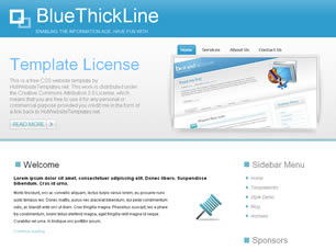 BlueThickLine Free CSS Template