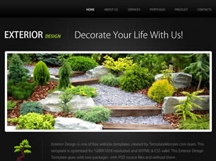 Exterior Design Free Website Template