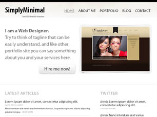 SimplyMinimal Free Website Template