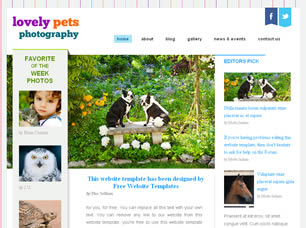 Lovely Pets Photography Free CSS Template