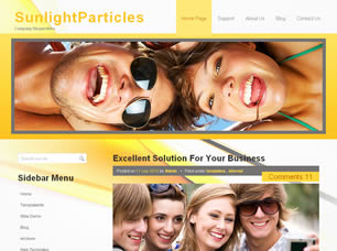 SunlightParticles Free Website Template