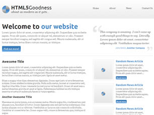 HTML5 Goodness Free CSS Template