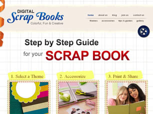 Scrap Books Free Website Template