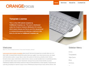 OrangeFocus Free CSS Template