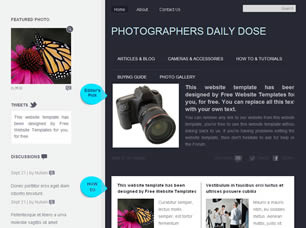Photographers Daily Dose Free Website Template