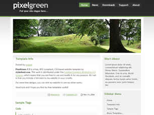 PixelGreen 1.1 Free Website Template