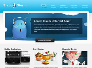 Brain Storm Free Website Template