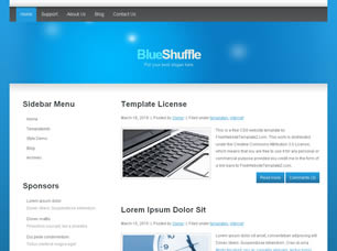 BlueShuffle Free CSS Template