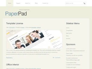 PaperPad Free CSS Template