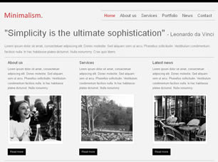Minimalism Free Website Template