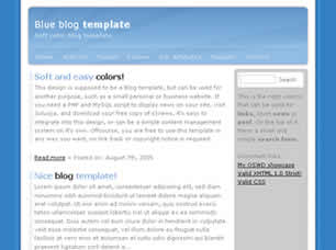 Blue Blog Free Website Template