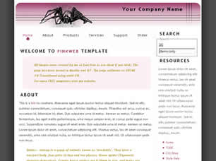 PinkWeb Free CSS Template