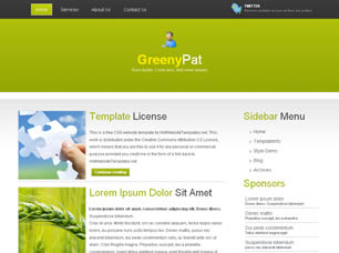 GreenyPat Free Website Template
