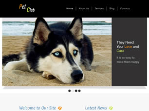 Pet Club Free Website Template