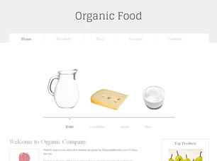 Organic Food Free CSS Template