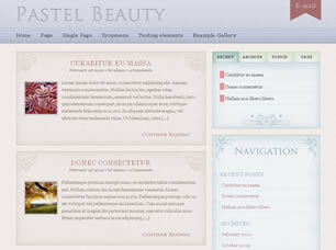 Pastel Beauty Free Website Template