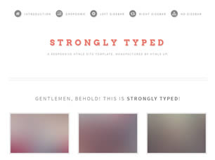Strongly Typed Free CSS Template