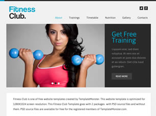 Fitness Club Free Website Template