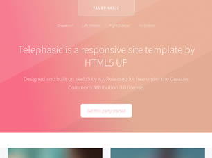 Telephasic Free CSS Template