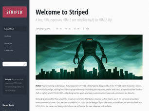 Striped Free Website Template