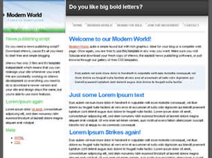 Modern World Free CSS Template