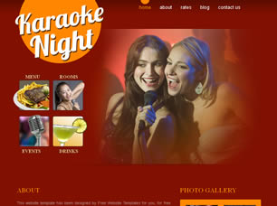 Karaoke Night Free Website Template