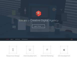 Flat Style Free Website Template