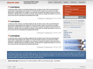 Internet Jobs Free Website Template