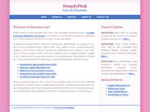 SimplyPink Free Website Template