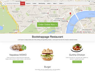 Bootstrap Restaurant Free Website Template