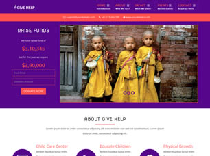 GIVE HELP Free Website Template