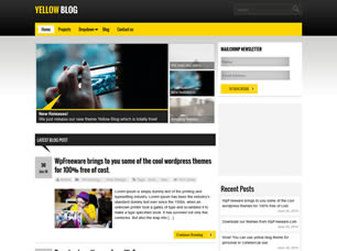 Yellow Blog Free Website Template