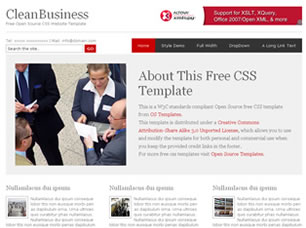 CleanBusiness Free CSS Template