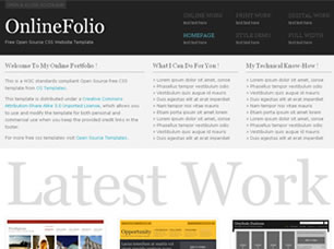 OnlineFolio Free Website Template