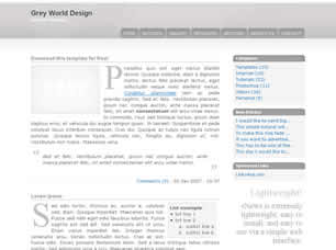Grey World Design Free CSS Template
