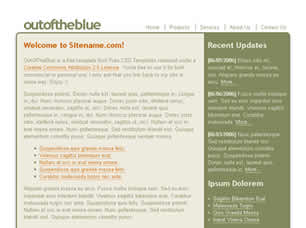 OutOfTheBlue Free Website Template