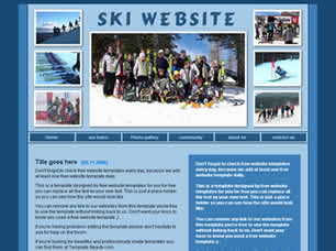 Ski Free Website Template