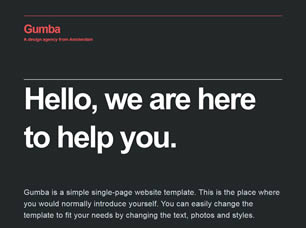 Gumba Free Website Template