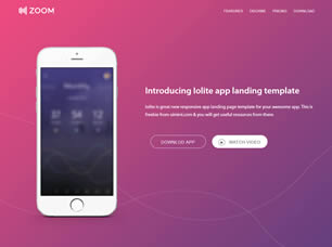 Zoom UI Kit Free Website Template