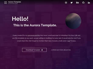Aurora Free CSS Template