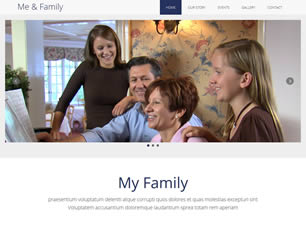 Me & Family Free Website Template