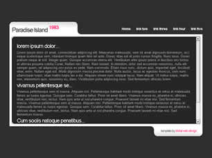 Paradise Island 1983 Free Website Template