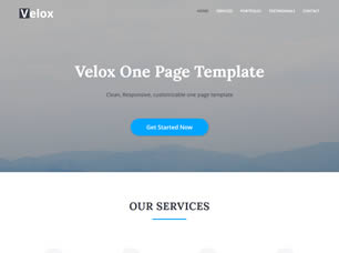 Velox Free Website Template