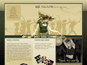 Dj Club Free Website Template