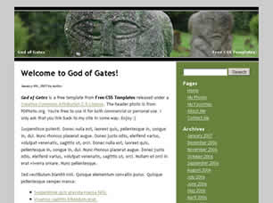 God of Gates Free Website Template