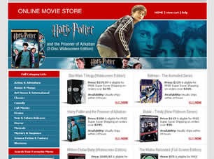 Online Movie Store Free Website Template