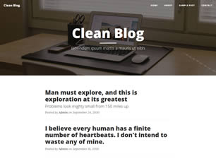 Clean Blog Free Website Template